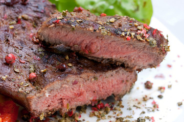 Rumpsteak(Roastbeef) - gegrillt,mit Salat