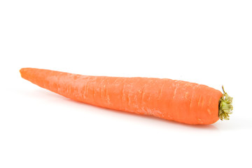 Fresh carrot over white background