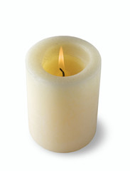 Candle over white