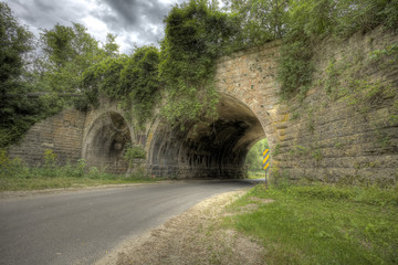 HDR image of limestone tunnel