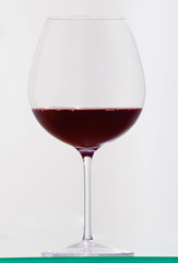 red wine in the glass