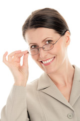 Portrait of attractive mature businesswoman wearing glasses