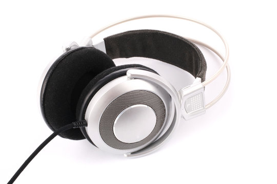 Silver headphone