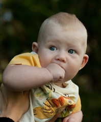 Portrait of the small baby