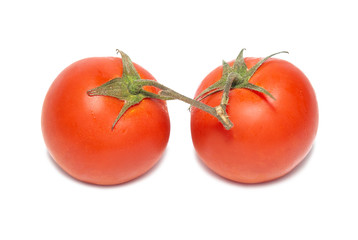 Two red tomatoes