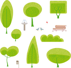 Made your own park design with trees and other furniture