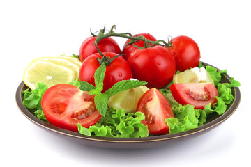 vegetable mix on dark dish