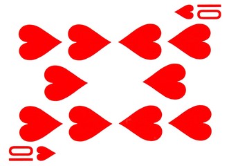 Ten of hearts playing card