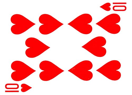 Ten of hearts playing card