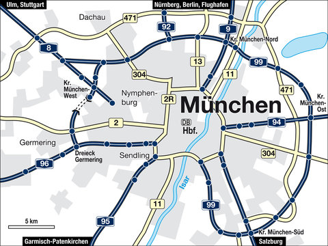 Stadtplan M&uuml;nchen