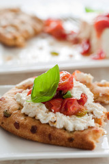Naan bread with oven roasted ricotta
