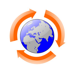 Fototapeta premium Die Welt in Pfeilen