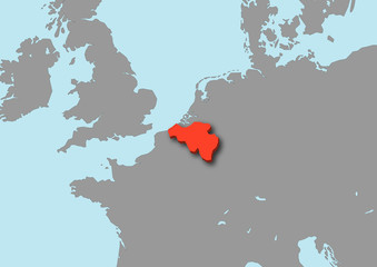 mappa Belgio 3d