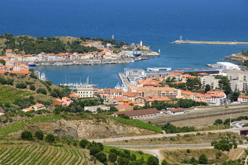 Fototapeta premium Port Vendres vue du ciel