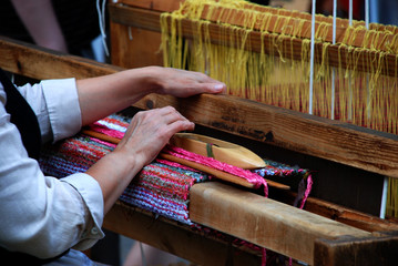 Loom and hands