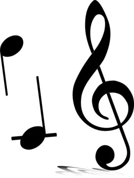music note vector silhouettes