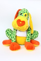Colorful dog of plush