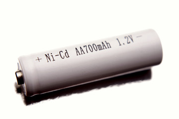 Battery on white