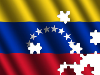 Venezuela rippled flag jigsaw