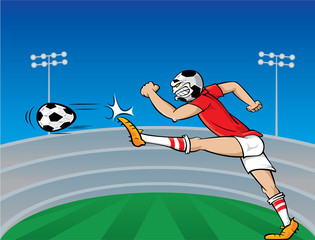 Soccer player cartoon