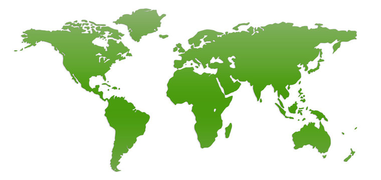 World Map Green