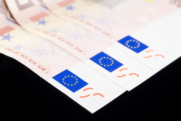 Euro banknotes