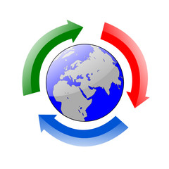 Fototapeta premium Die welt im Kreislauf