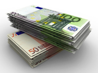 50 100 Euro Stapel
