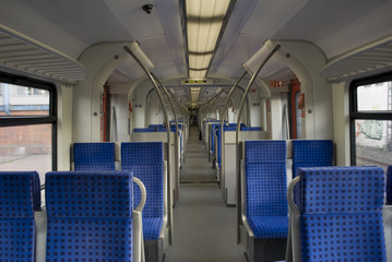 Naklejka premium Train with empty seats
