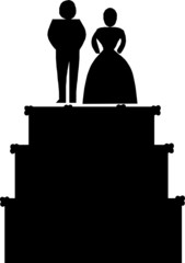wedding cake vector silhouettes