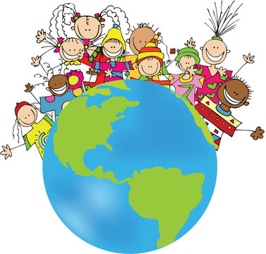 Child hold friendship - Multicultural kids