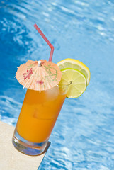 Mango Cocktail by the Pool