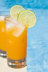 Mango Cocktail by the Pool