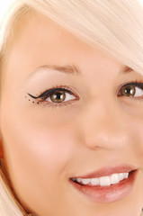Close-up woman face.