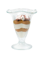 Coffee chokolate cocktail .Isolated on white