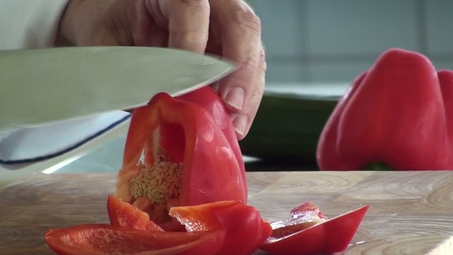 Paprika schneiden