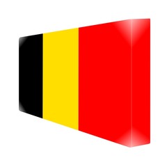 Fototapeta premium brique glassy avec drapeau belgique