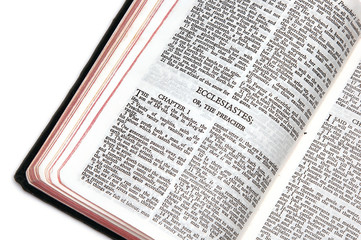 bible open to ecclesiastes the preacher