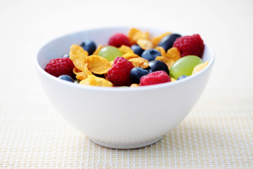 corn flakes with fruits