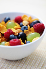 corn flakes with fruits