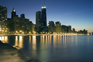 Fototapeta na wymiar Blue Chicago