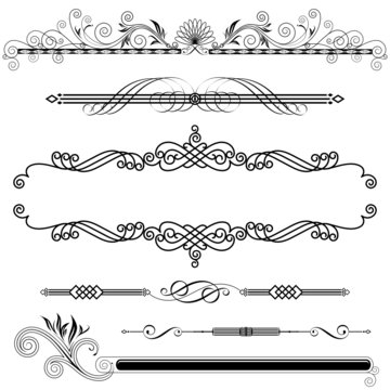 Set of Ornamental design elements (vector)