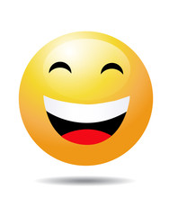 Smiley on white