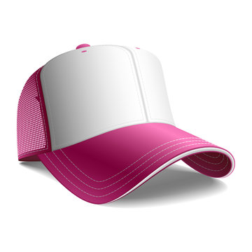 Pink cap. Vector. Insert your graphics.