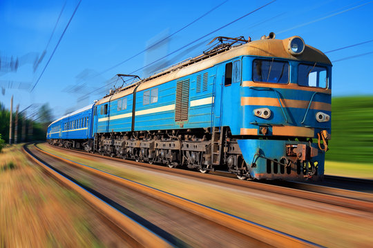 Fototapeta High speed passenger train