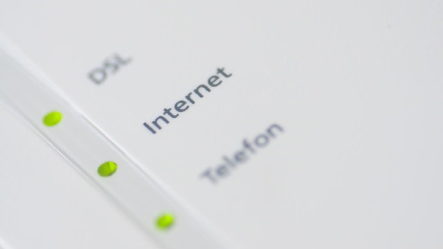 Closeup of highspeed internet modem