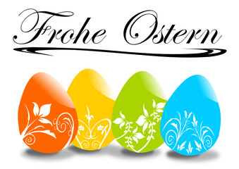 Frohe Ostern als Karte
