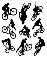 Bike stunt silhouettes