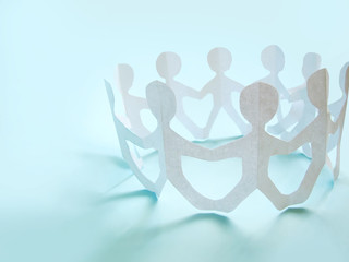 community of people holding on hands, concept