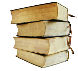 stack of vintage books